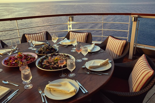 Seabourn Encore Colonnade Evening Exterior ©Sophy Holland.jpg